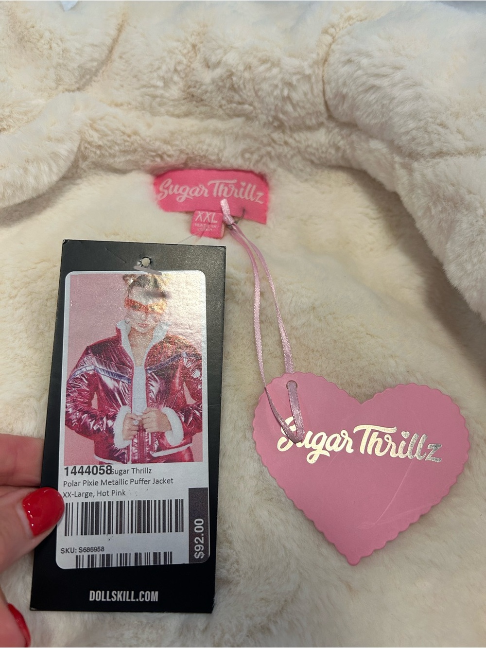 Sugar thrillz Metallic Jacket Dolls Kill NWT XXL - Picture 3 of 5